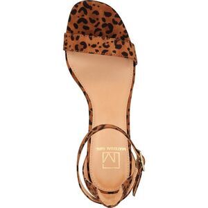 INC Womens Brown Padded Blaire Square Toe Stiletto Buckle Dress Sandals 5 M